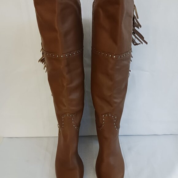 NIB Size 8.5M Nicole Ageless Rust Red Knee High - Picture 2 of 10